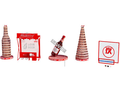现代百威（Budweiser）品牌线下活动全套美陈装置