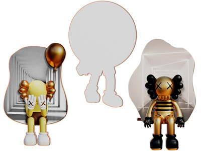 现代KAWS 潮玩公仔立体装饰摆件