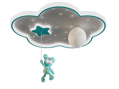 现代云朵星空宇航员儿童房吸顶灯