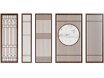 新中式屏风 屏风隔断 隔断屏风