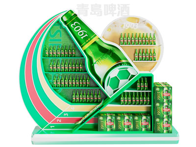 现代地堆 青岛啤酒堆头
