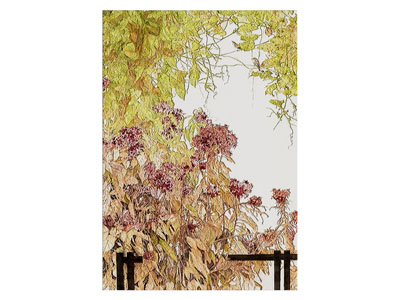 侘寂油画 植物画 装饰画