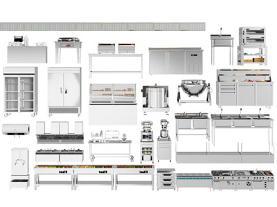 后厨设备 中央厨房设备 厨房用品组合 厨房操作台 厨具