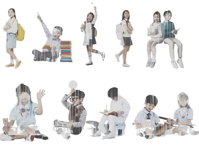多人 学生人物儿童