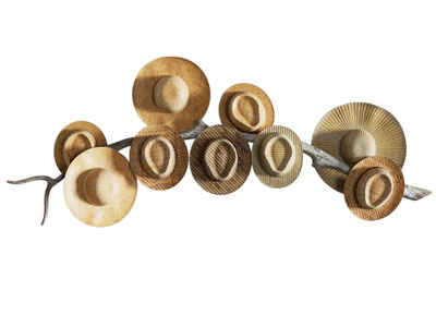 现代侘寂风帽子墙饰挂件