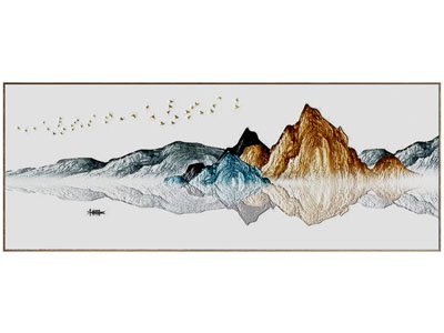 新中式轻奢肌理装饰画