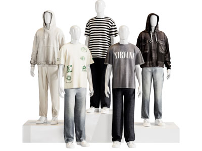 现代衣服美陈 男装模特