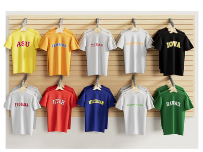现代T恤衣服美陈 展架