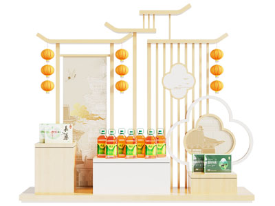 新中式中式展柜展架 美陈