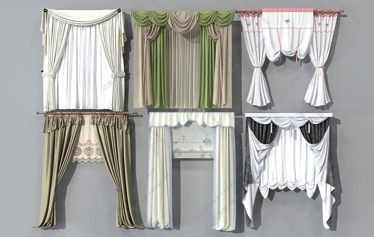 新古典窗帘、纱帘、窗幔