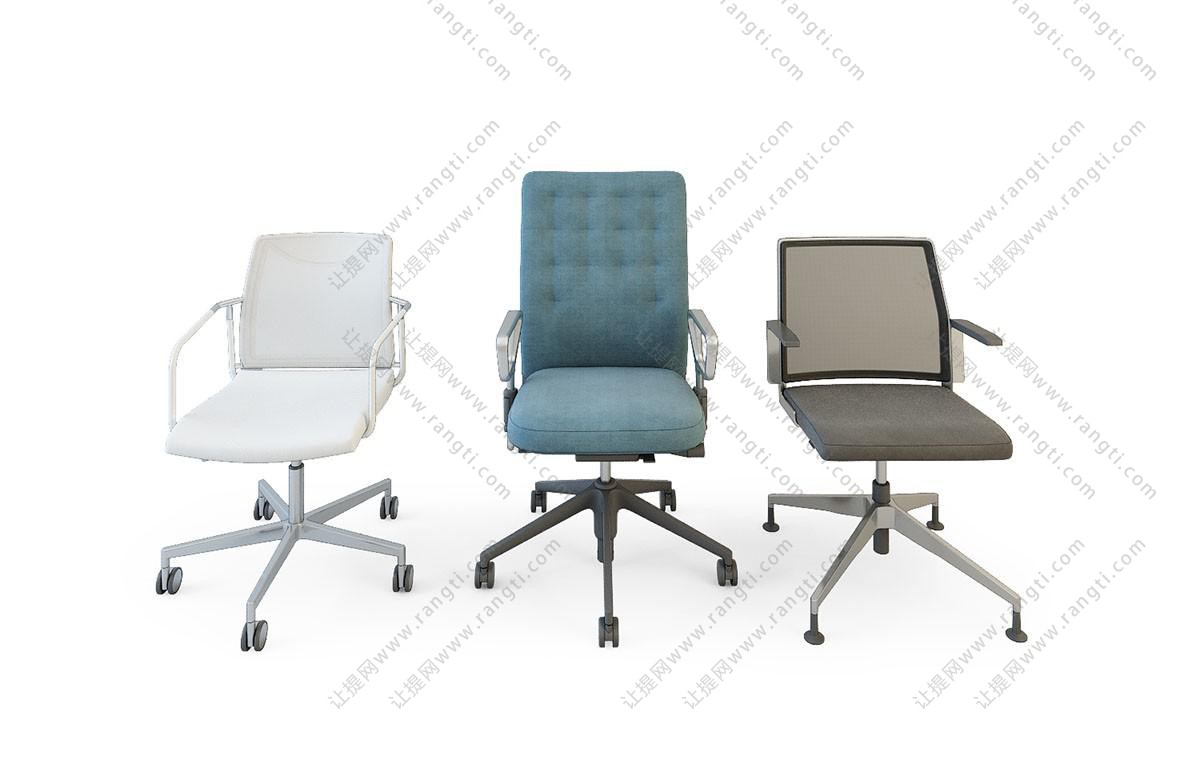 现代休闲椅、转椅、办公椅组合