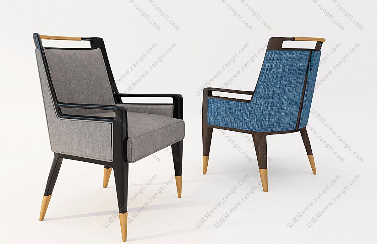 现代布艺餐椅、单椅