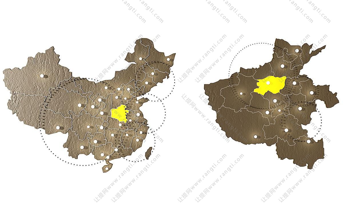 中国地图沙盘墙饰挂饰