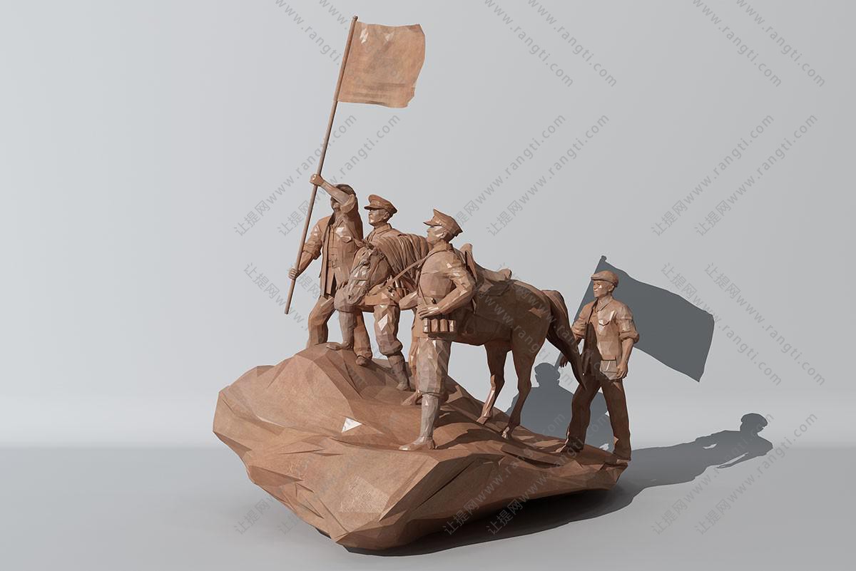 革命红军长征抗战人物、马博物馆展厅雕塑
