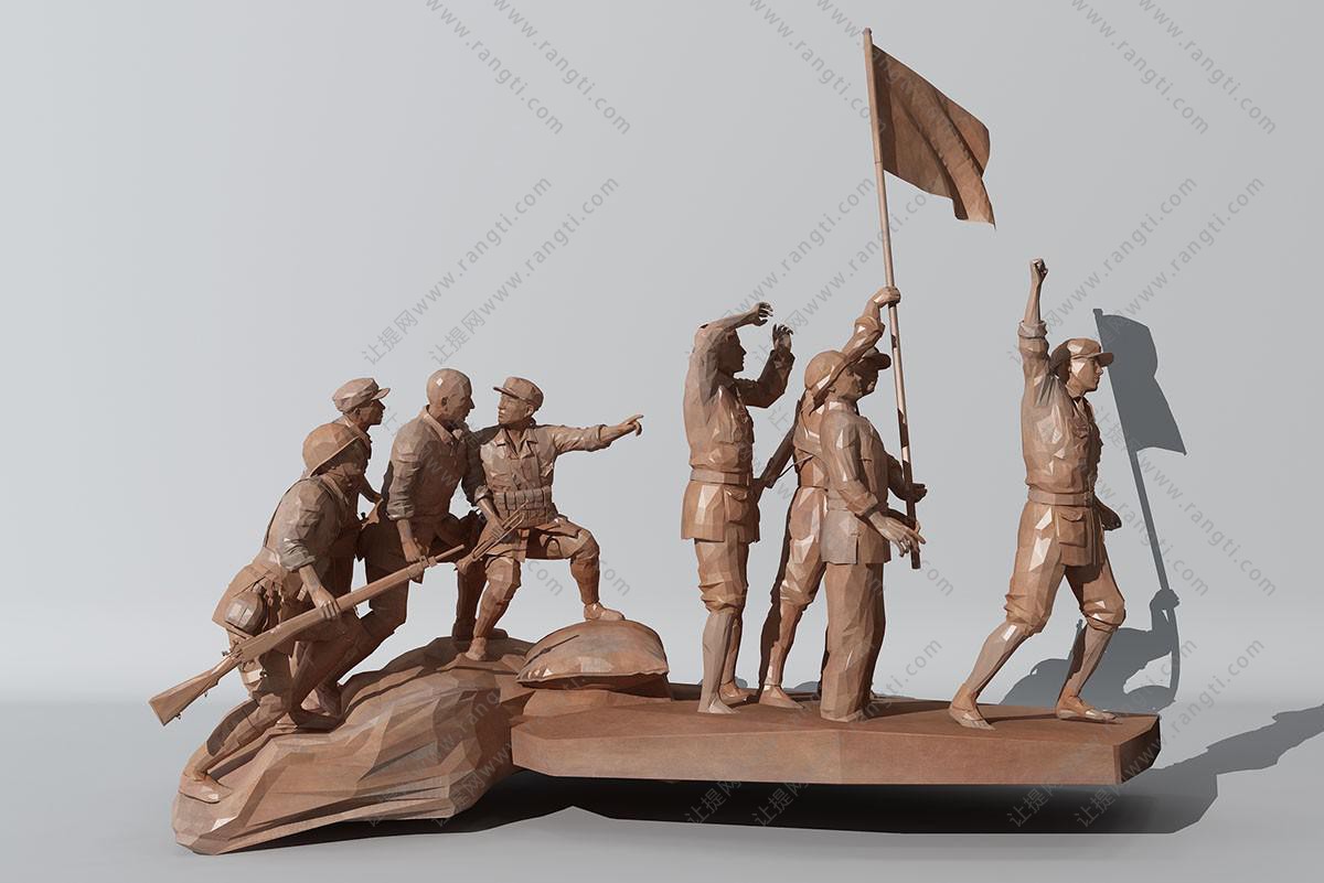 革命红军长征抗战人物博物馆、展厅雕塑