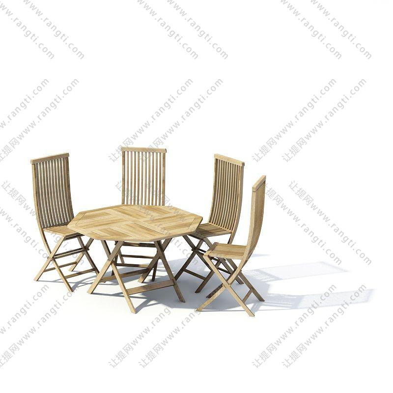 户外可折叠多边形桌子、椅子组合