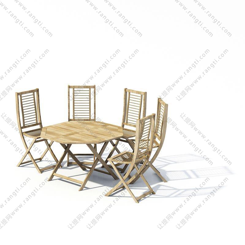 户外可折叠 高靠背木质椅子、桌子组合