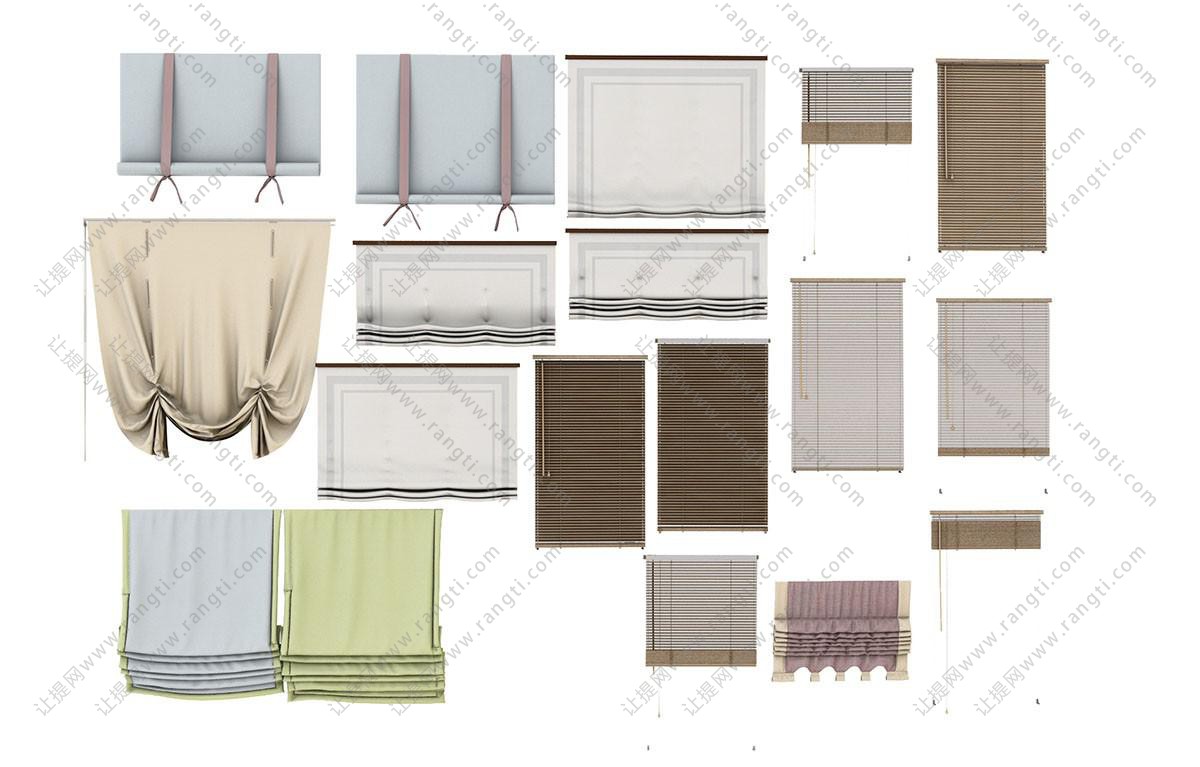 现代卫生间拉帘、竹帘、窗幔、罗马窗帘