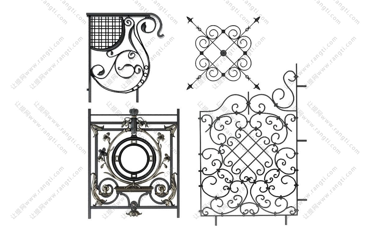 欧式铁艺雕花栏杆护栏