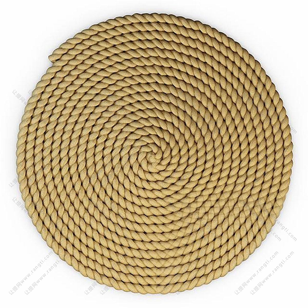 草绳编织圆形地毯