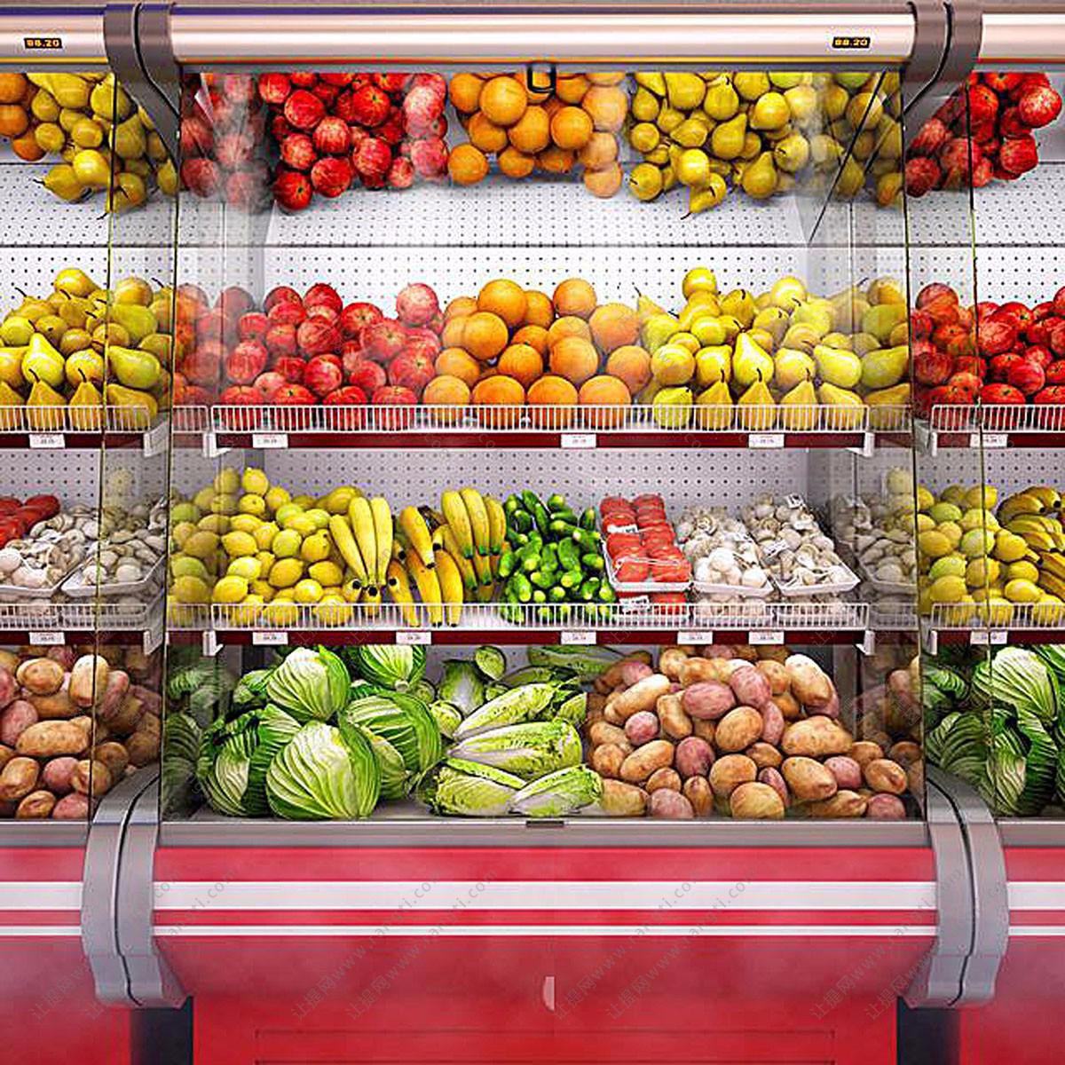 超市水果冷藏柜、货架