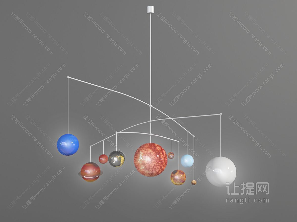 现代星球造型的吊灯