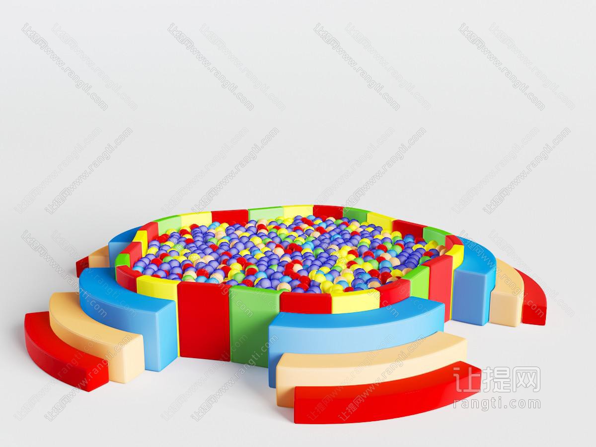 儿童游乐场彩色海洋球和球池