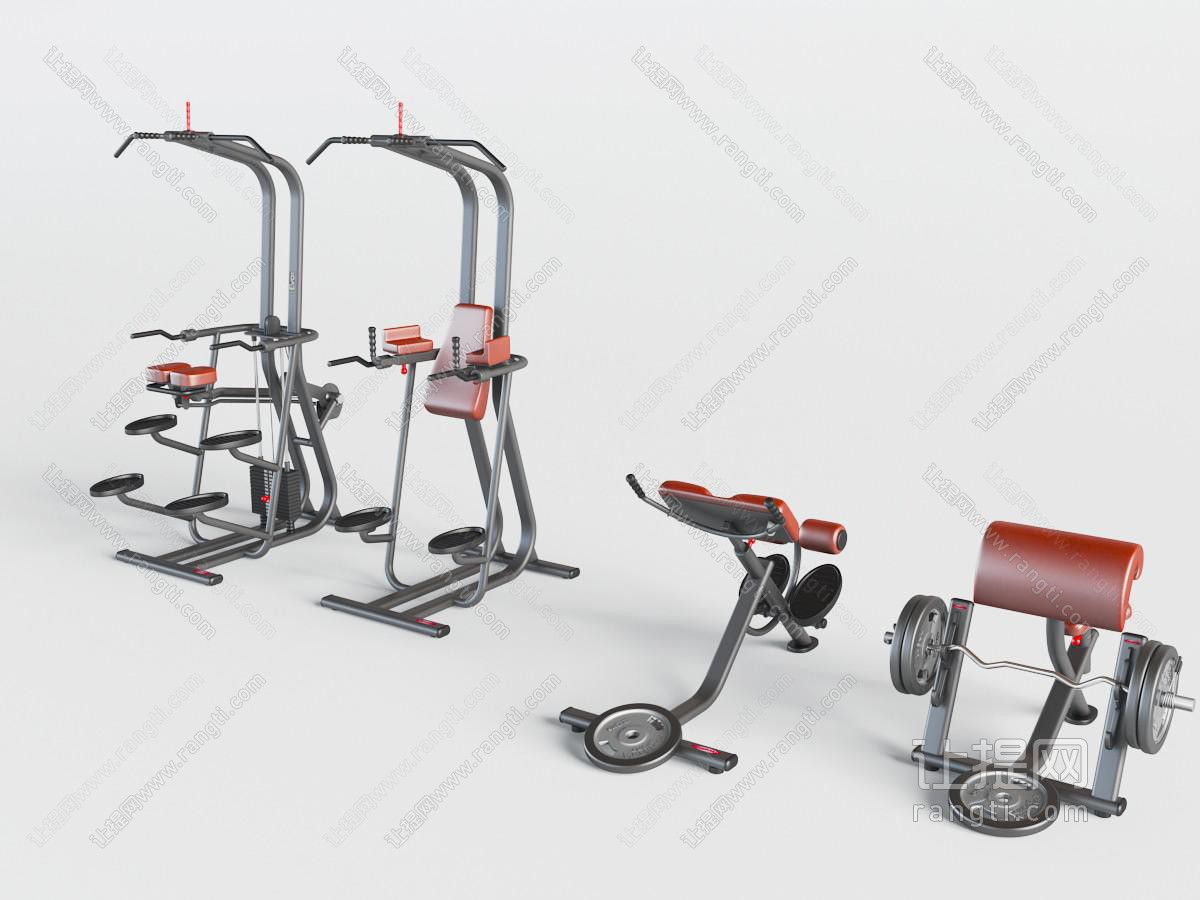 健身房跑步机、引体向上器、单双杠架健身器材