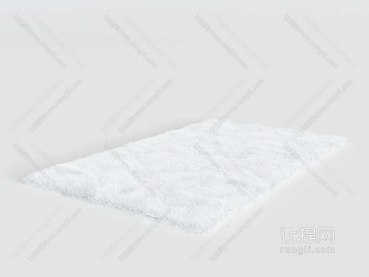 白色的毛发地毯