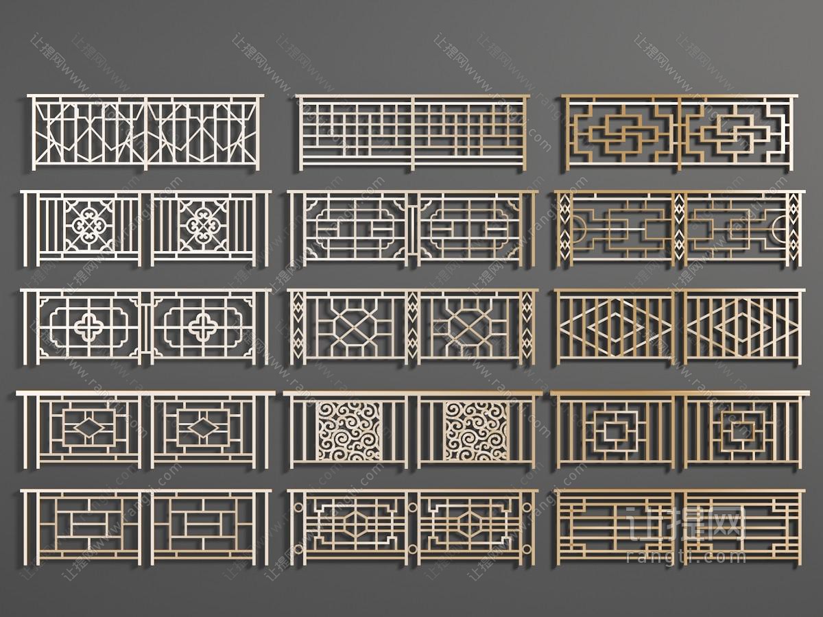 新中式金属栏杆护栏