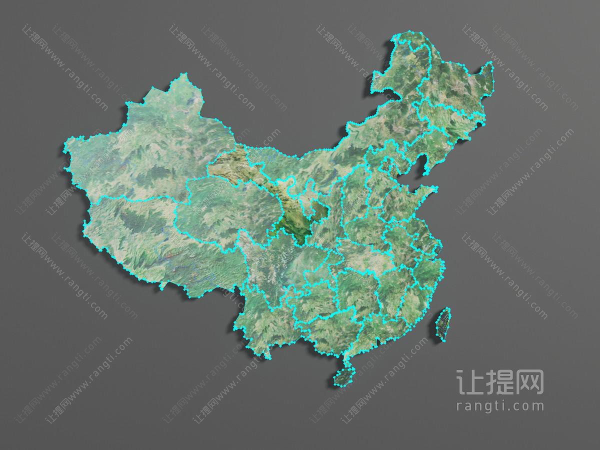 现代中国地图墙饰挂件