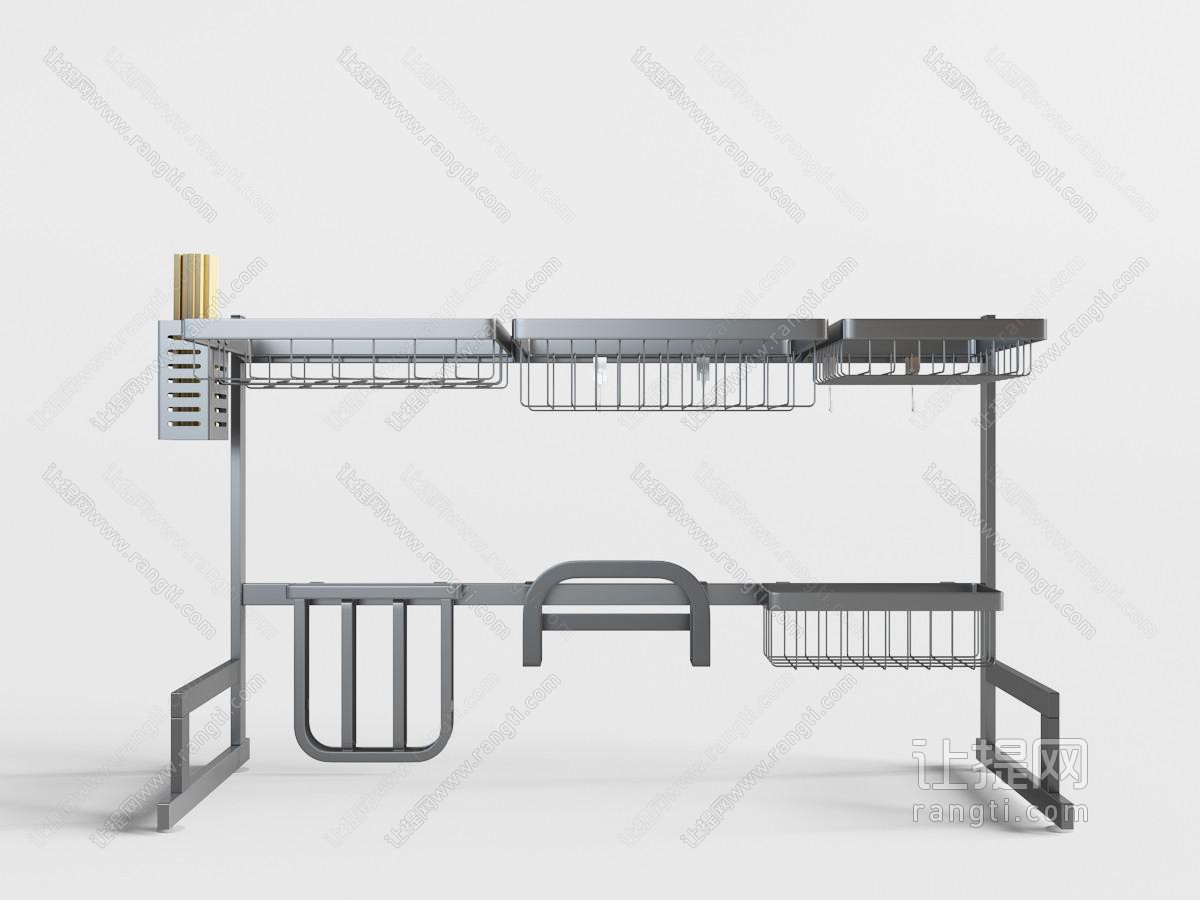 现代不锈钢多功能架