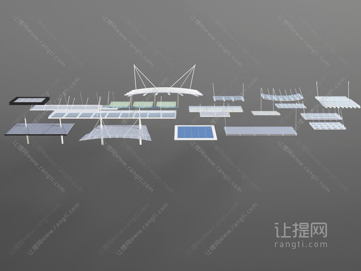 现代金属小型雨棚遮阳伞