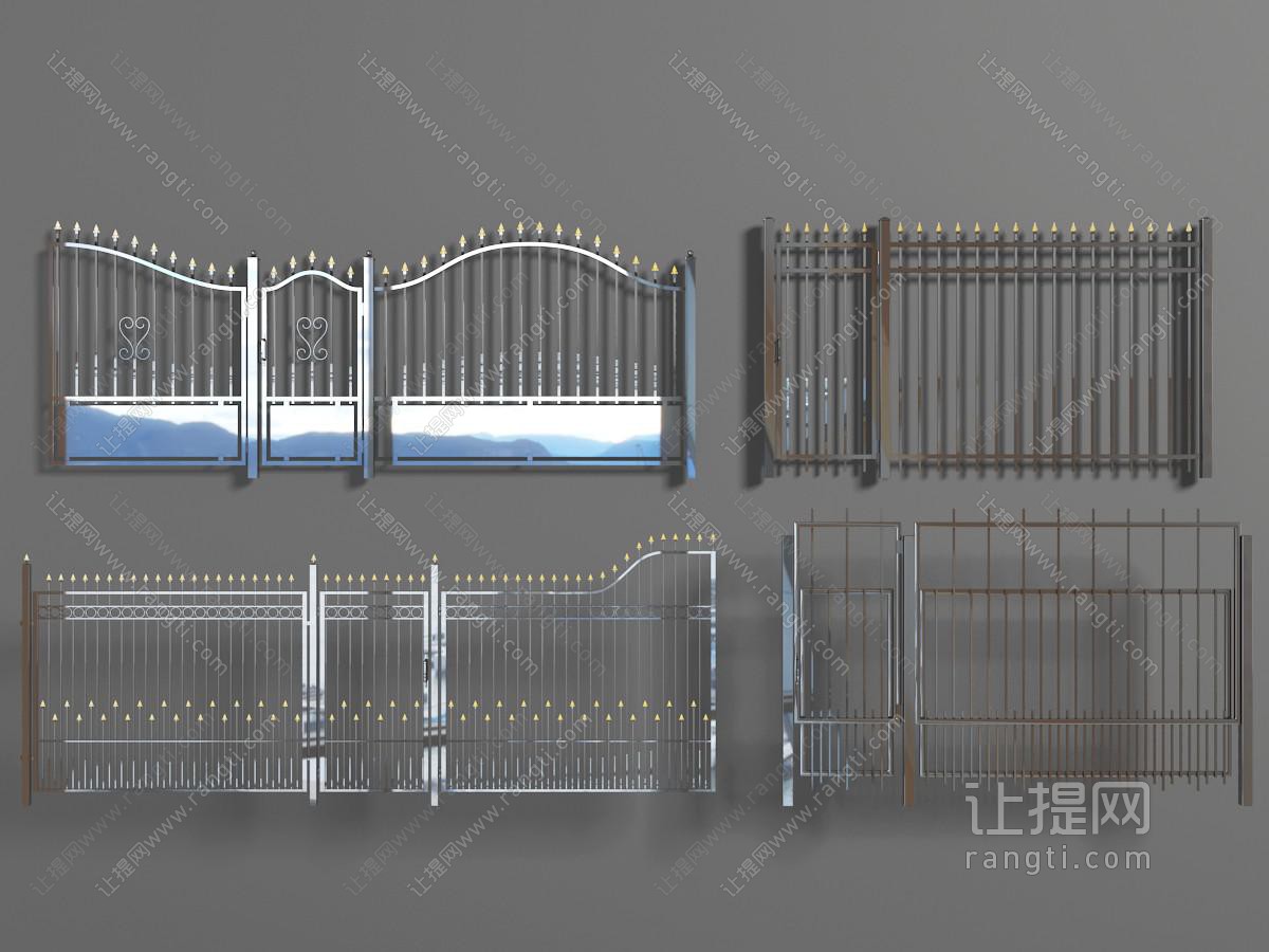 现代铁艺镂空大门