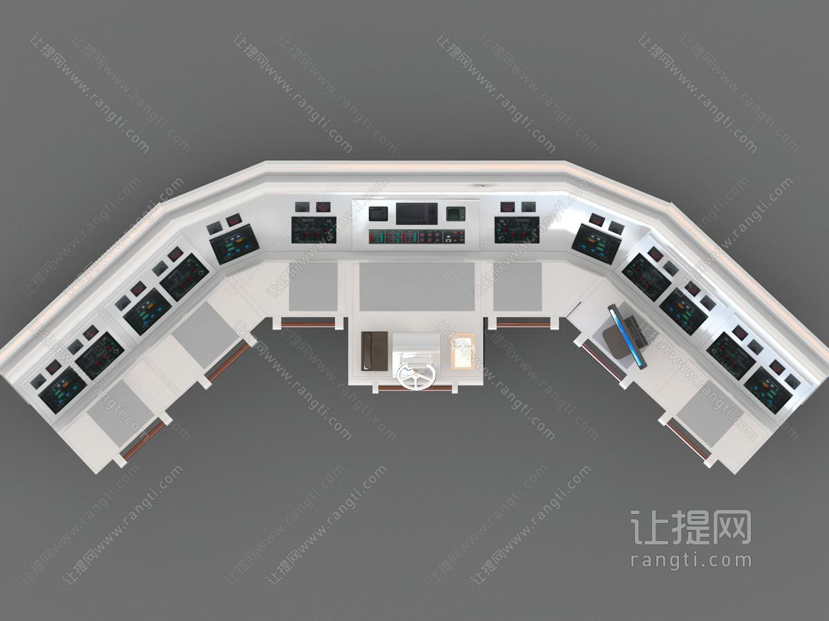 现代船舶驾驶舱控制台