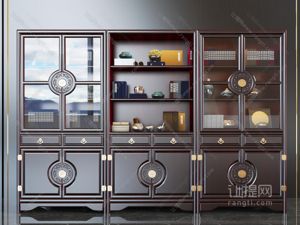 中式实木装饰柜