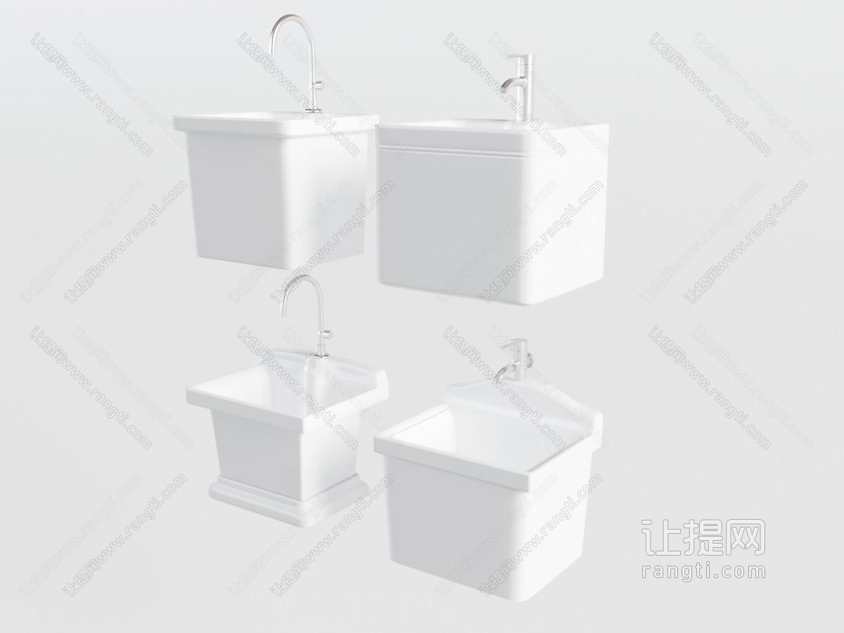现代白色陶瓷洗手台洗手盆