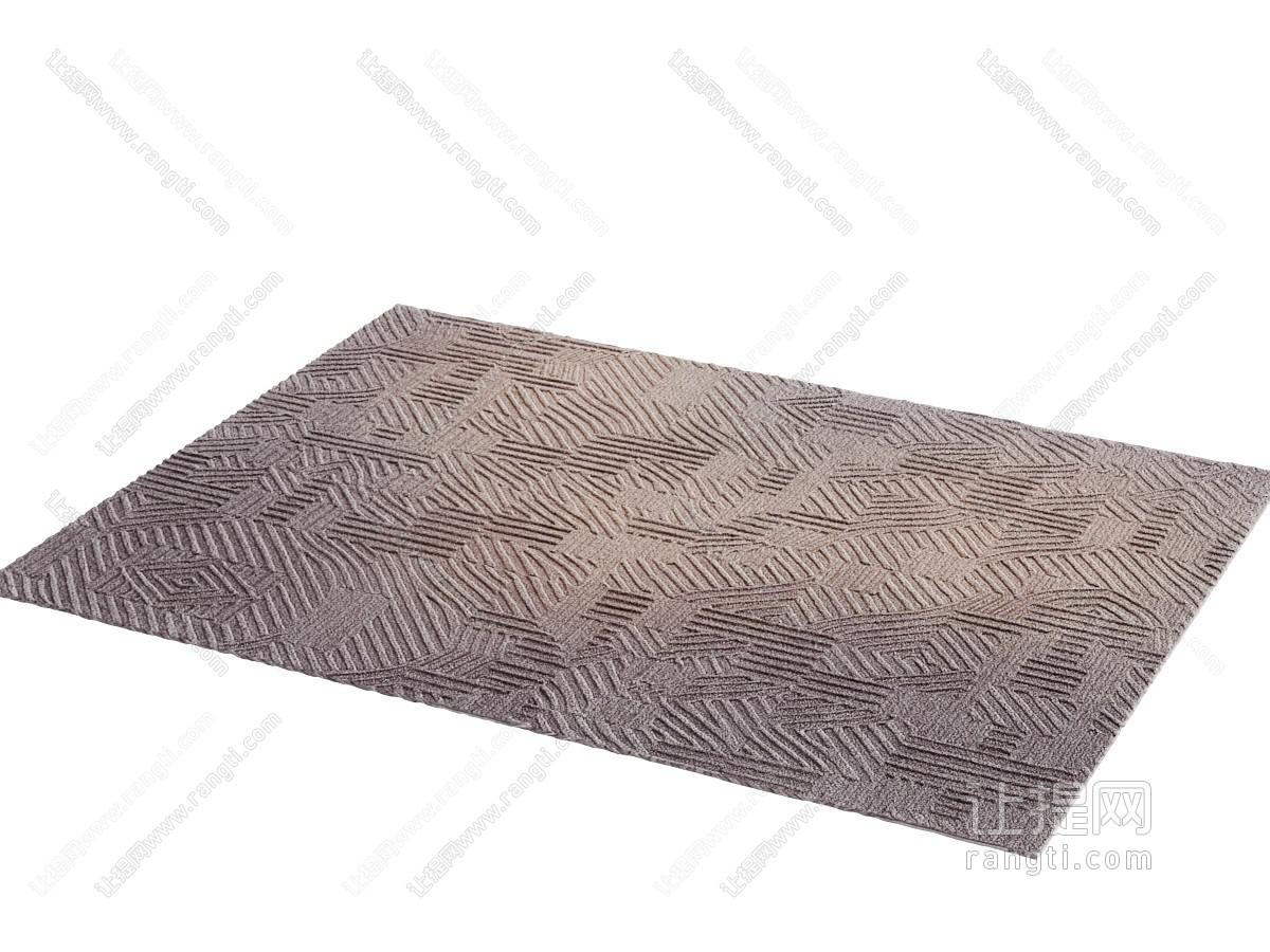 现代凹凸纹理的长方形地毯