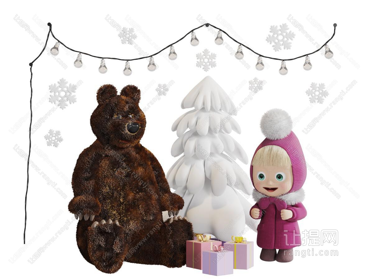 圣诞节布偶熊礼物灯饰
