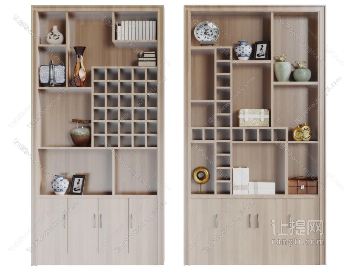 新中式实木装饰柜酒柜