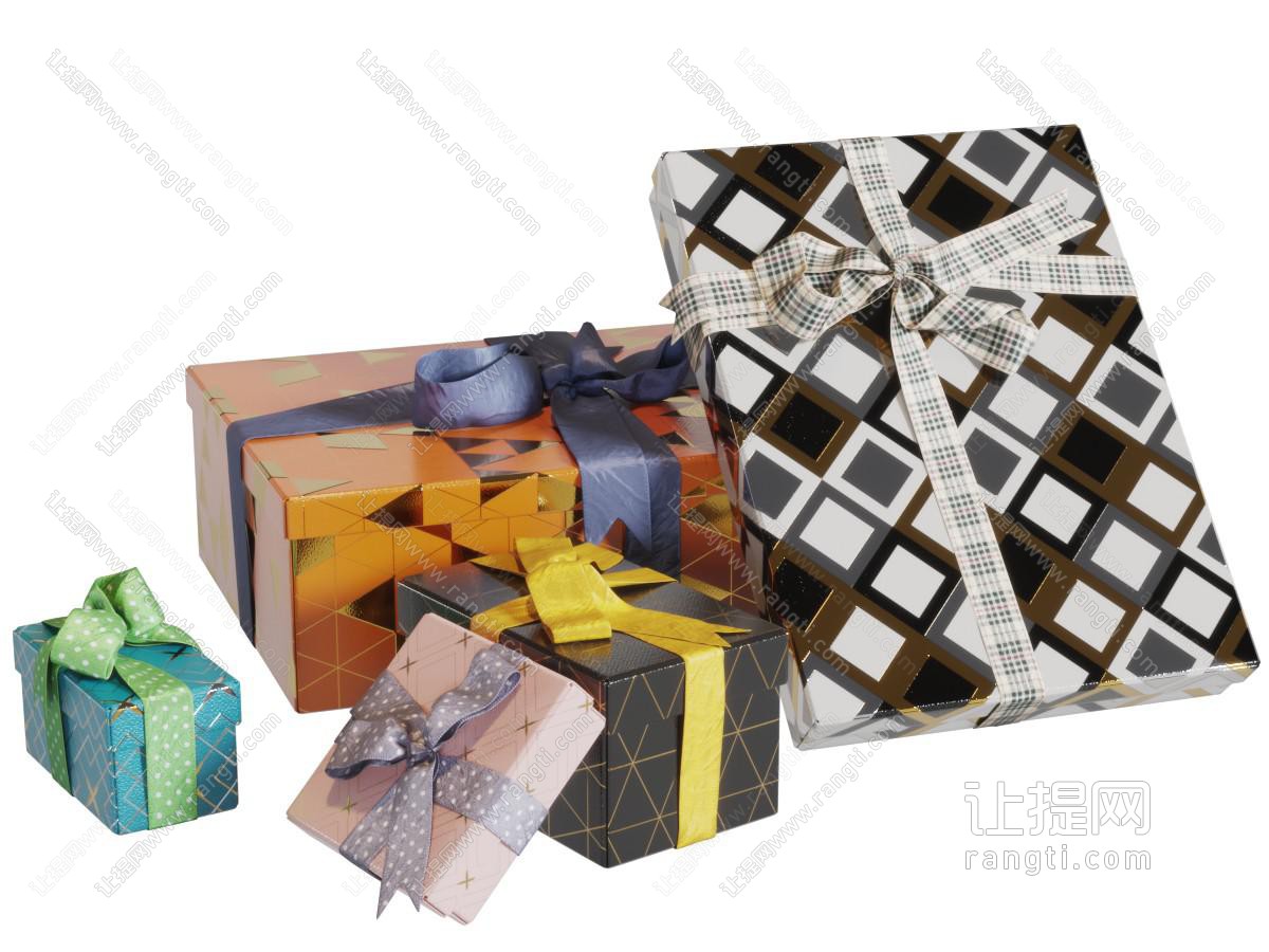几何图案的礼品包装盒