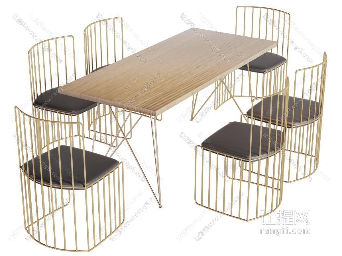 现代轻奢实木餐桌椅组合