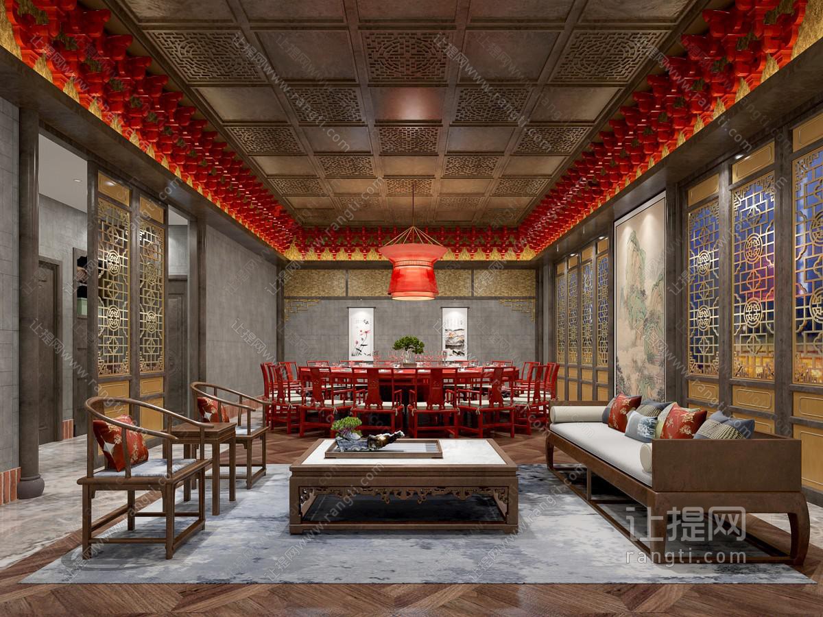 中式酒店包厢包间