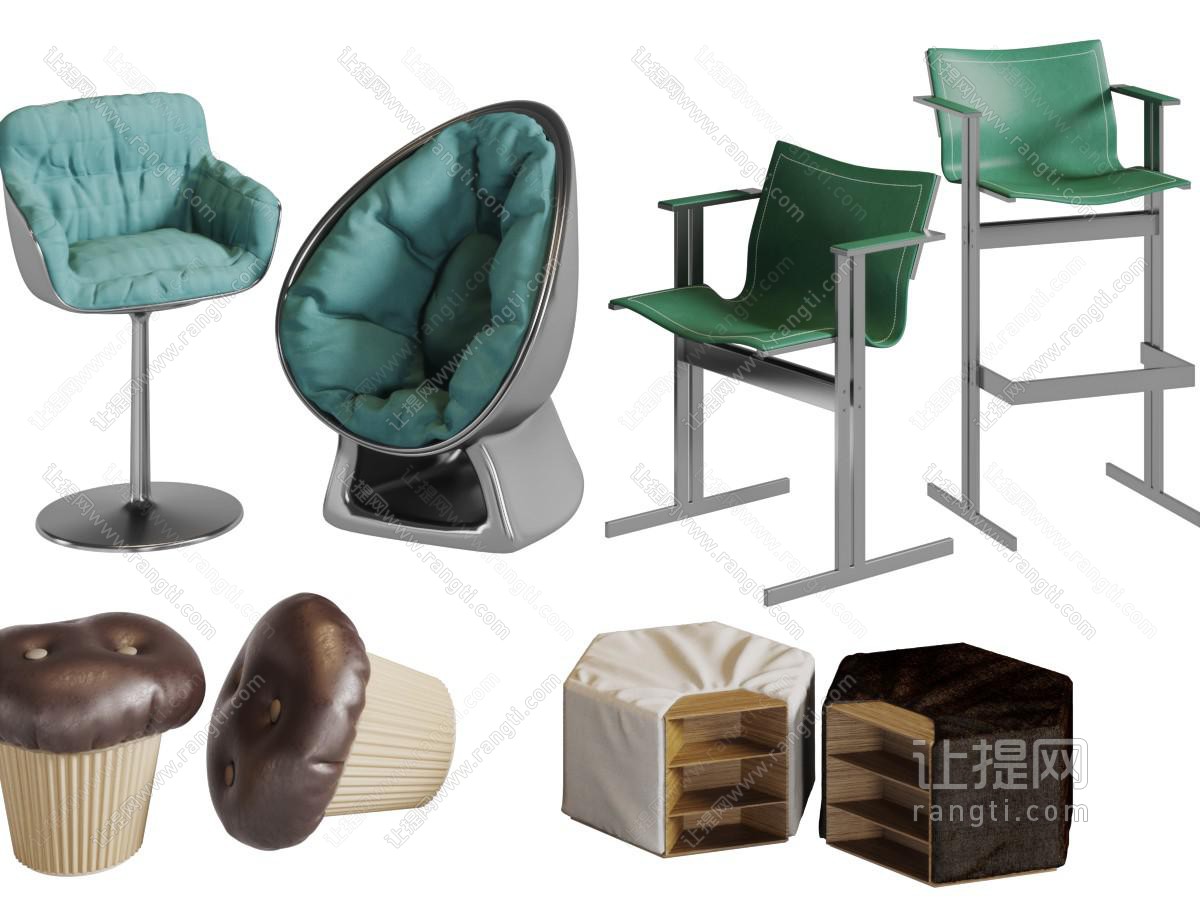 现代休闲椅子沙发凳