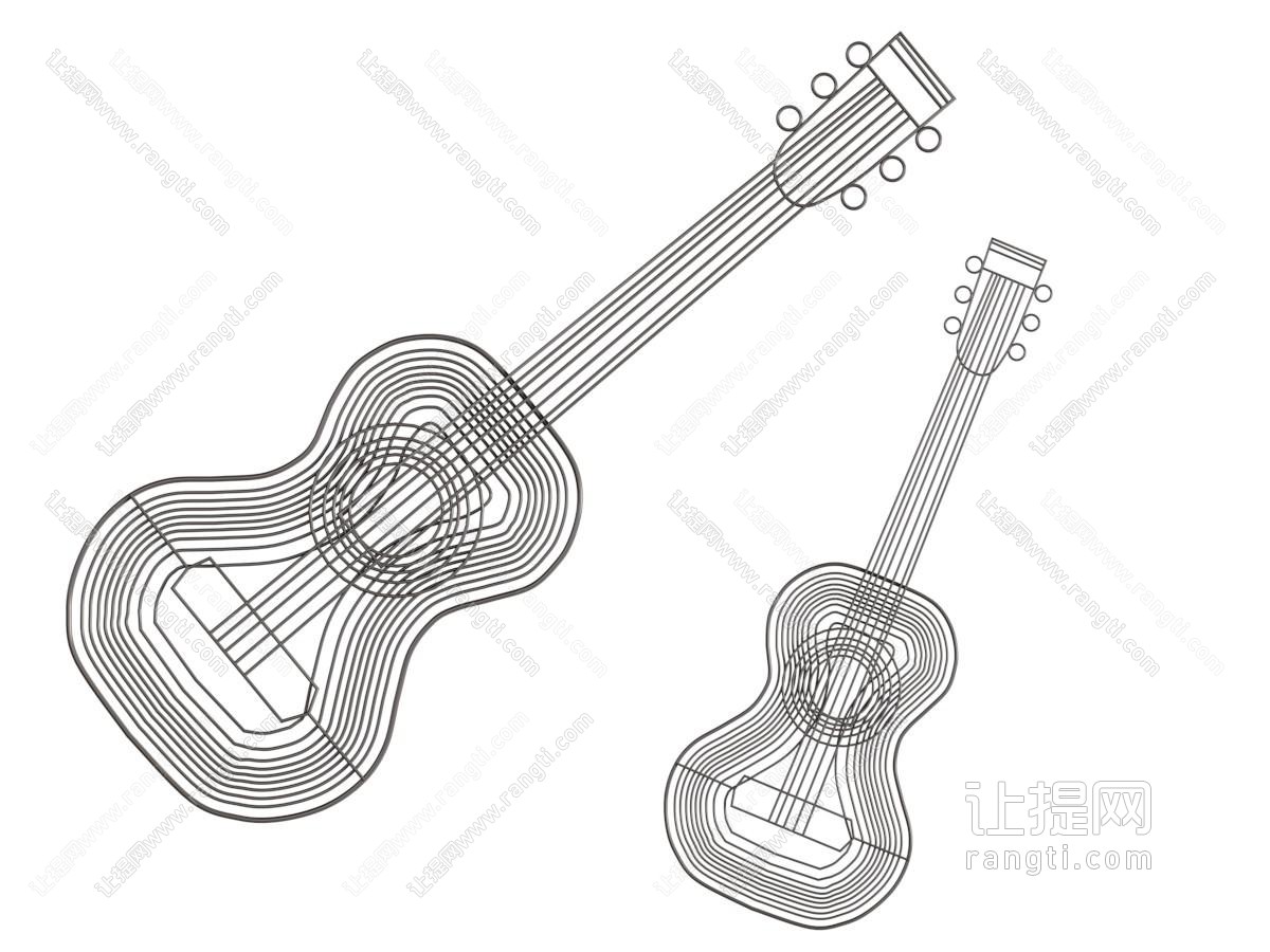 吉他造型的装饰灯挂件