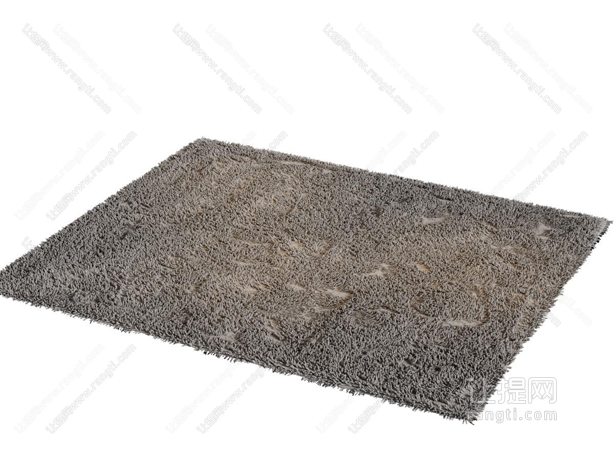现代灰色长方形地毯
