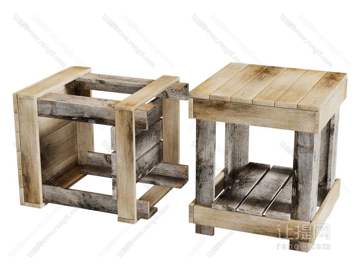 现代方形实木凳子