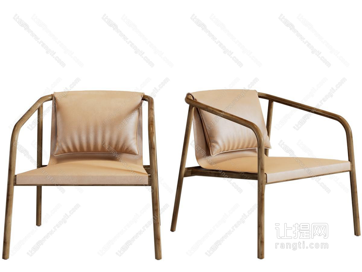 新中式实木扶手椅子