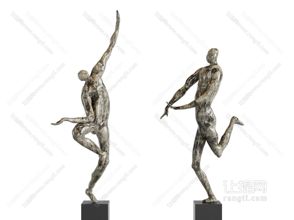 现代跳舞的人物雕塑雕刻