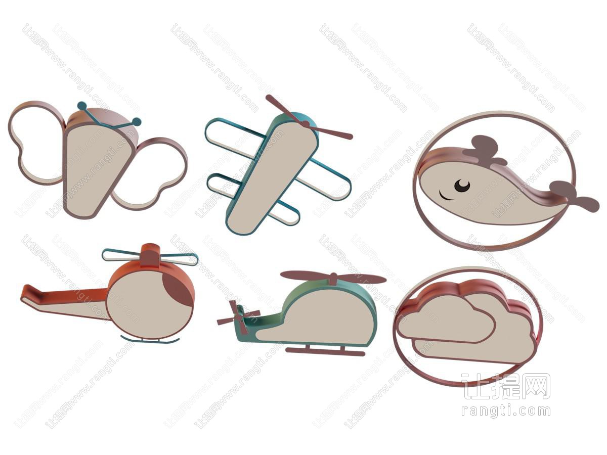 现代儿童卡通飞机吸顶灯